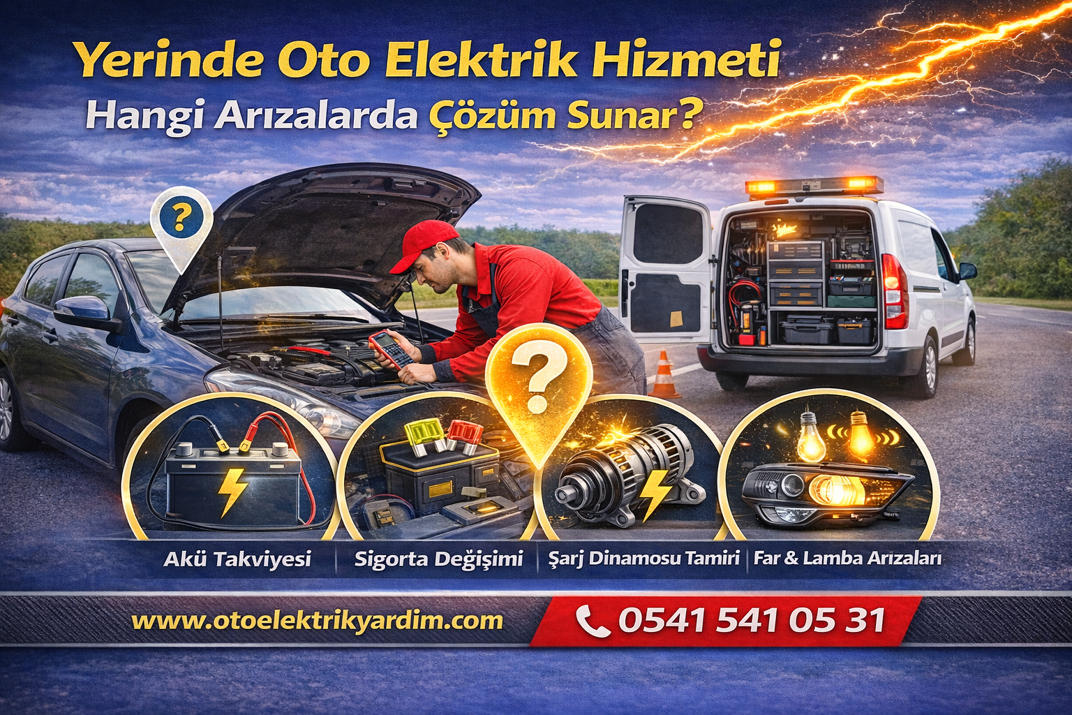 Yerinde Oto Elektrik Hizmeti Hangi Arızalarda Çözüm Sunar?