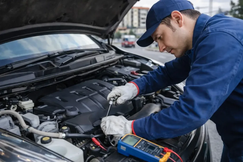 Çekmeköy en yakın oto elektrikçi yolda kalan araçlara hızlı müdahale akü takviye ve arıza tespiti