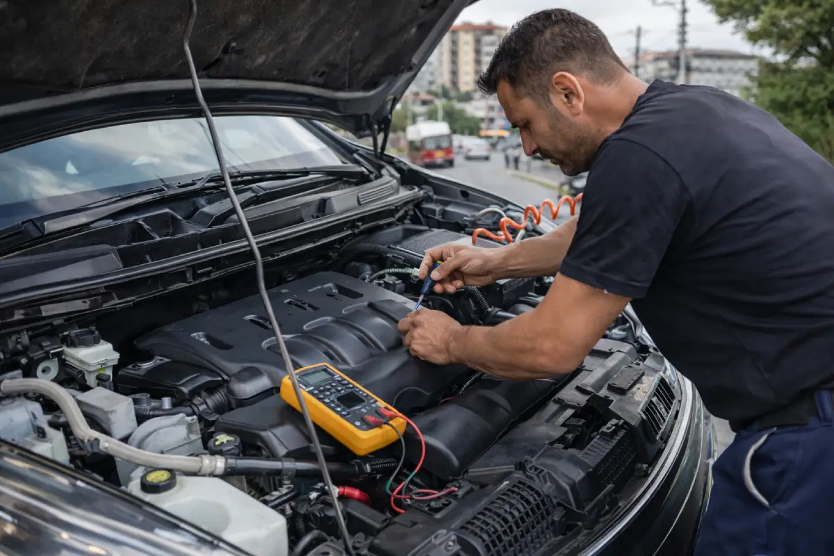 Çekmeköy oto elektrikçi araç arıza tespiti akü takviye ve yolda kalan araçlara yerinde müdahale